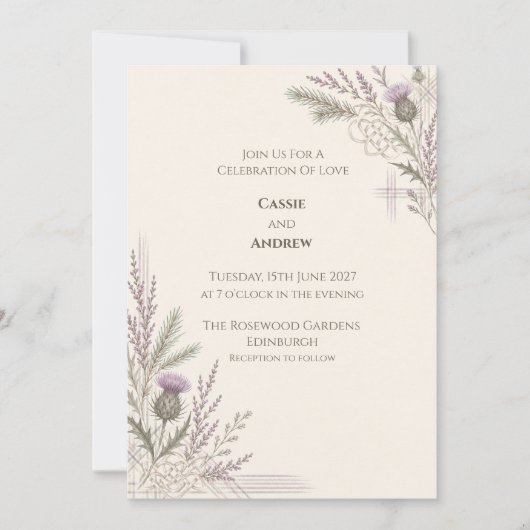 Invitation de mariage personnalisée (Devant)