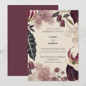 Invitation de mariage personnalisée (Devant / Derrière)