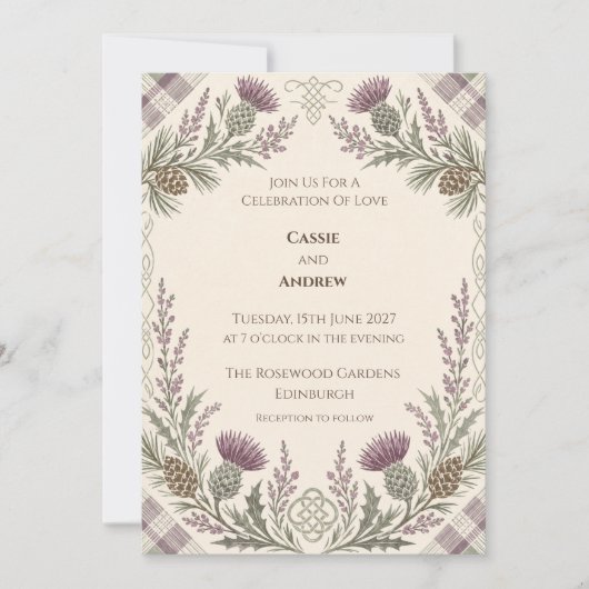 Invitation de mariage personnalisée (Devant)