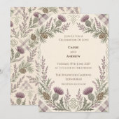 Invitation de mariage personnalisée (Devant / Derrière)