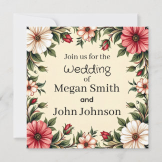 Invitation de mariage personnalisée avec élégante 