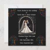 Invitation de mariage personnalisée avec image de  (Devant)