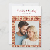 Invitation de mariage personnalisée avec patchwork (Dos)