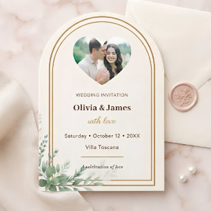 Invitation de mariage personnalisée avec photo rus