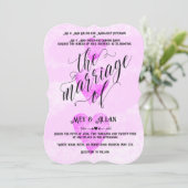 Invitation de mariage personnalisée Coeurs traditi (Debout devant)