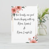 Invitation de mariage personnalisée élégante | Min (Debout devant)