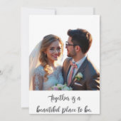 Invitation de mariage personnalisée élégante | Min (Dos)