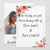 Invitation de mariage personnalisée élégante | Min (Devant / Derrière)