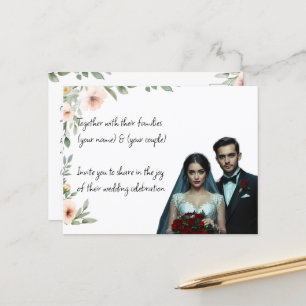 Invitation de mariage personnalisée élégante Perso
