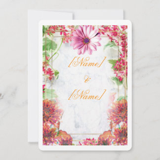Invitation de mariage personnalisée | Fleurs roman