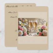 Invitation de mariage personnalisée - Heureux pour (Devant / Derrière)