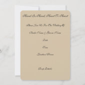 Invitation de mariage personnalisée - Heureux pour (Dos)