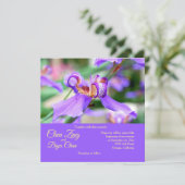 Invitation de mariage personnalisée Iris japonais (Debout devant)