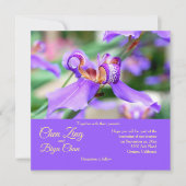 Invitation de mariage personnalisée Iris japonais (Devant)