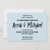 Invitation de mariage personnalisée sur le thème d (Dos)