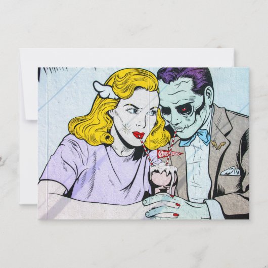 Invitation de mariage personnalisée sur le thème d (Devant)