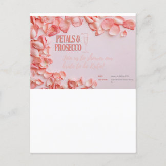 Invitation de mariage Pétales & Prosecco