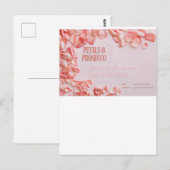 Invitation de mariage Pétales & Prosecco (Devant / Derrière)