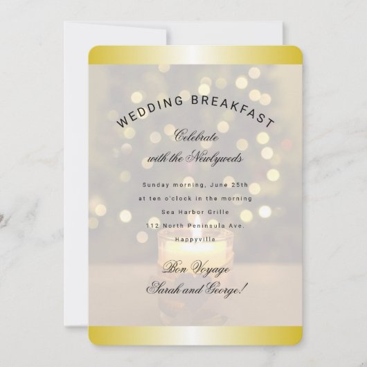 Invitation de mariage petit déjeuner de Noël Bougi (Devant)