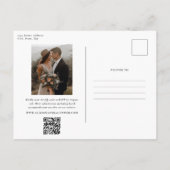 Invitation de mariage photo avec QR Code élégant (Dos)