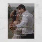 Invitation de mariage photo avec QR Code élégant (Devant)