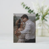 Invitation de mariage photo avec QR Code élégant (Debout devant)