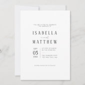 Invitation de mariage photo avec typographie moder (Devant)
