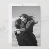 Invitation de mariage photo avec typographie moder (Dos)