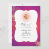 Invitation de mariage photo Bollywood arabe à feui (Devant)