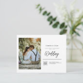 Invitation de mariage photo budget Classique Blanc (Debout devant)