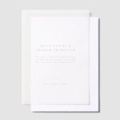 Invitation de mariage photo classique formelle (Compenser)