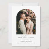 Invitation de mariage photo d'arch minimaliste (Devant)