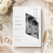 Invitation de mariage photo d'architecture moderne