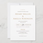 Invitation de mariage photo de luxe minimal (Devant)