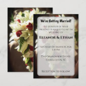 Invitation de mariage photo de lys blanc classique (Devant / Derrière)