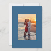 Invitation de mariage photo de plage d'été cool (Dos)