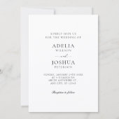 Invitation de mariage photo esthétique (Dos)