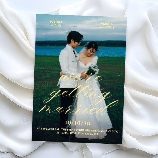 Invitation de mariage photo esthétique