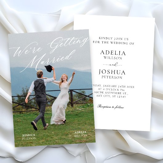 Invitation de mariage photo esthétique