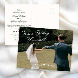Invitation de mariage photo minimaliste moderne 