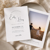 Invitation de mariage photo minimaliste moderne