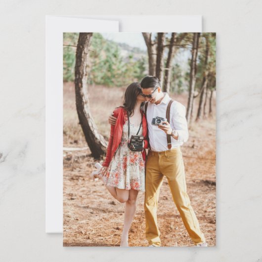 Invitation de mariage photo moderne avec code QR R (Dos)