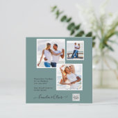 Invitation de mariage PHOTO moderne avec QR CODE d (Debout devant)