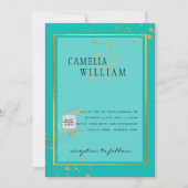 Invitation de mariage PHOTO moderne CODE QR RSVP S (Devant)