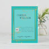 Invitation de mariage PHOTO moderne CODE QR RSVP S (Debout devant)