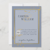 Invitation de mariage PHOTO moderne QR CODE RSVP B (Devant)
