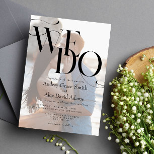 Invitation de mariage photo 'Nous nous marions' Si