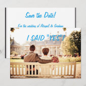 Invitation de mariage photo personnalisée (Devant / Derrière)