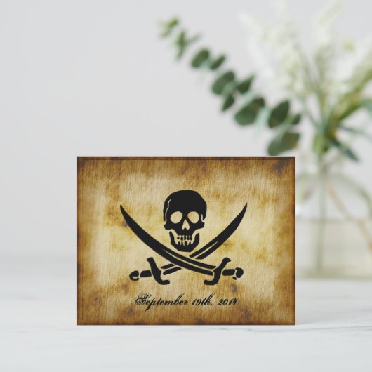 Invitation de mariage pirate (Debout devant)
