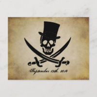 Invitation de mariage pirate